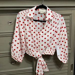 Wishing Waves polkadot blouse